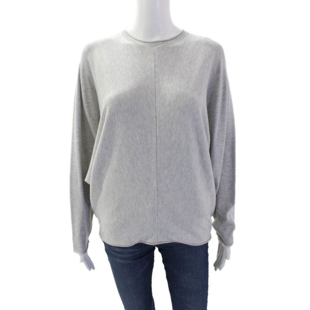 Survival Womens Oversized Long Sleeve Pullover Knit Sweater Gray Size M